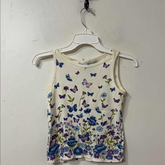 E-girl Butterfly and Floral Tank Top Y2K vintage - Picture 1 of 2